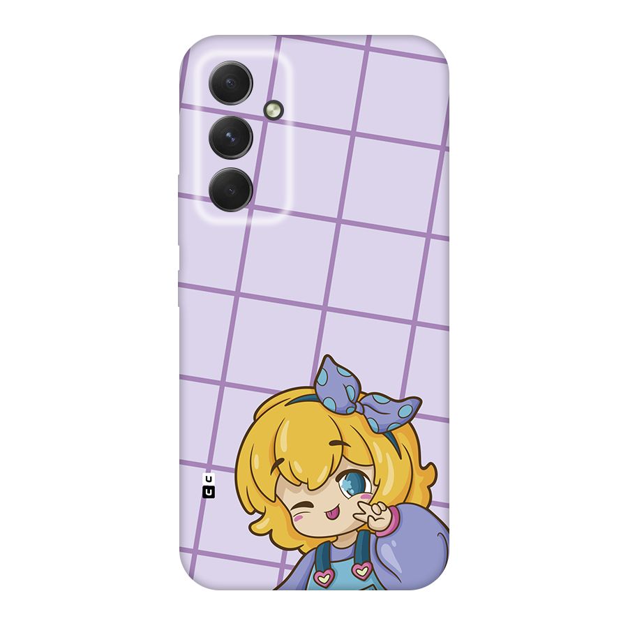 Cute Anime Illustration Back Case for Galaxy A54