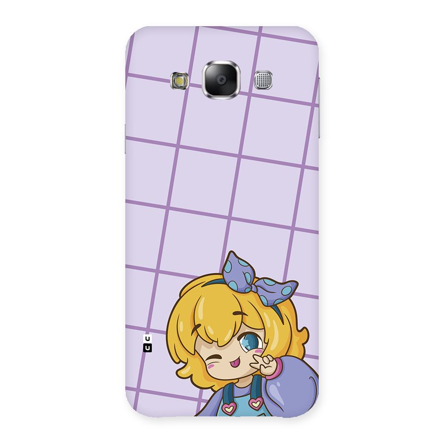 Cute Anime Illustration Back Case for Galaxy E5