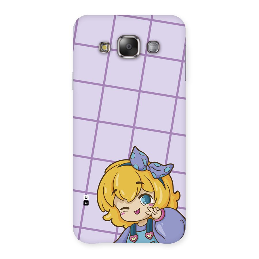 Cute Anime Illustration Back Case for Galaxy E7