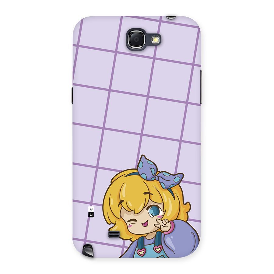 Cute Anime Illustration Back Case for Galaxy Note 2