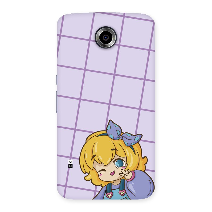 Cute Anime Illustration Back Case for Google Nexus 6