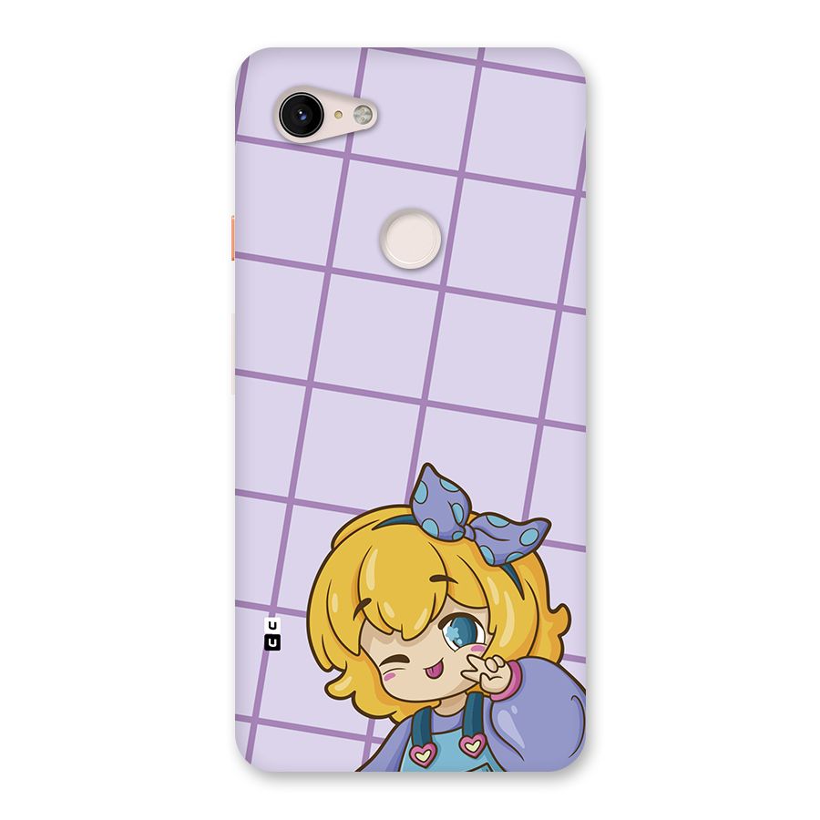 Cute Anime Illustration Back Case for Google Pixel 3 XL