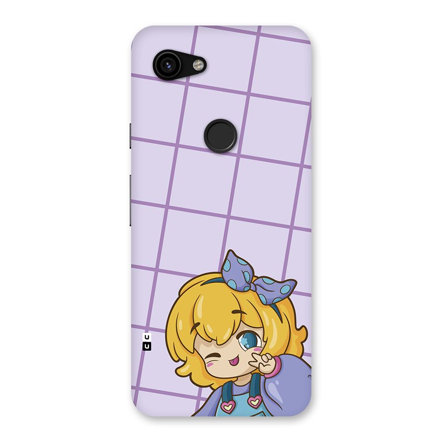 Cute Anime Illustration Back Case for Google Pixel 3a