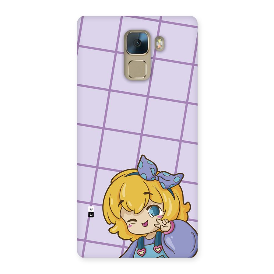Cute Anime Illustration Back Case for Honor 7