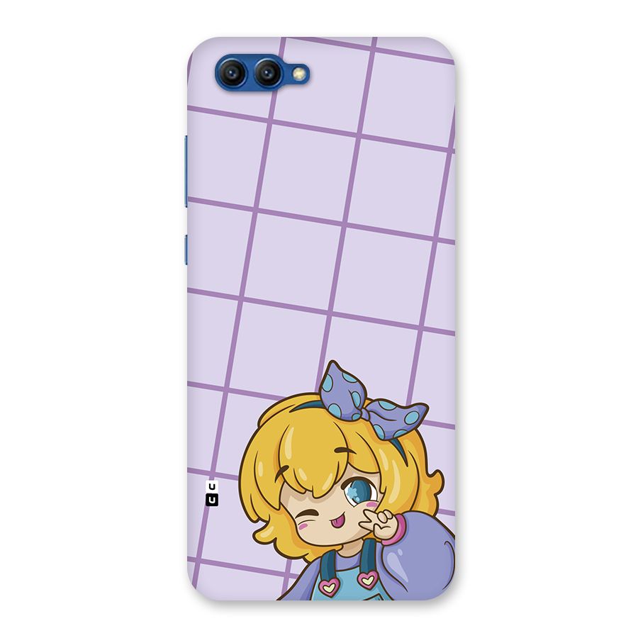 Cute Anime Illustration Back Case for Honor View 10