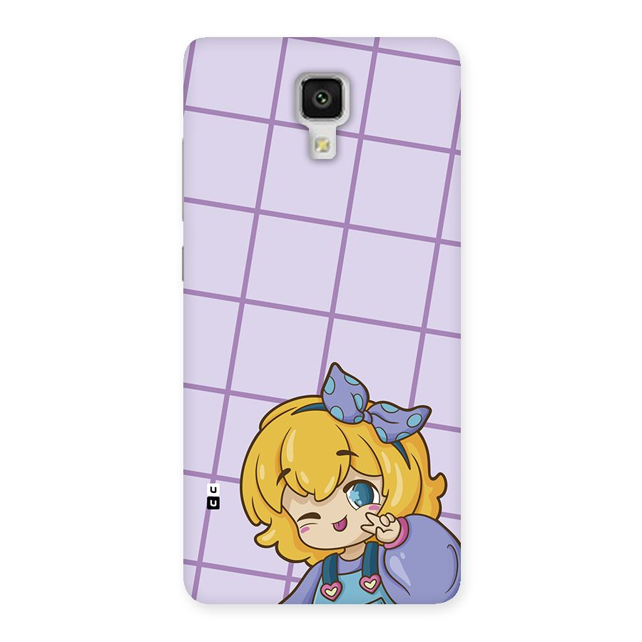 Cute Anime Illustration Back Case for Mi4