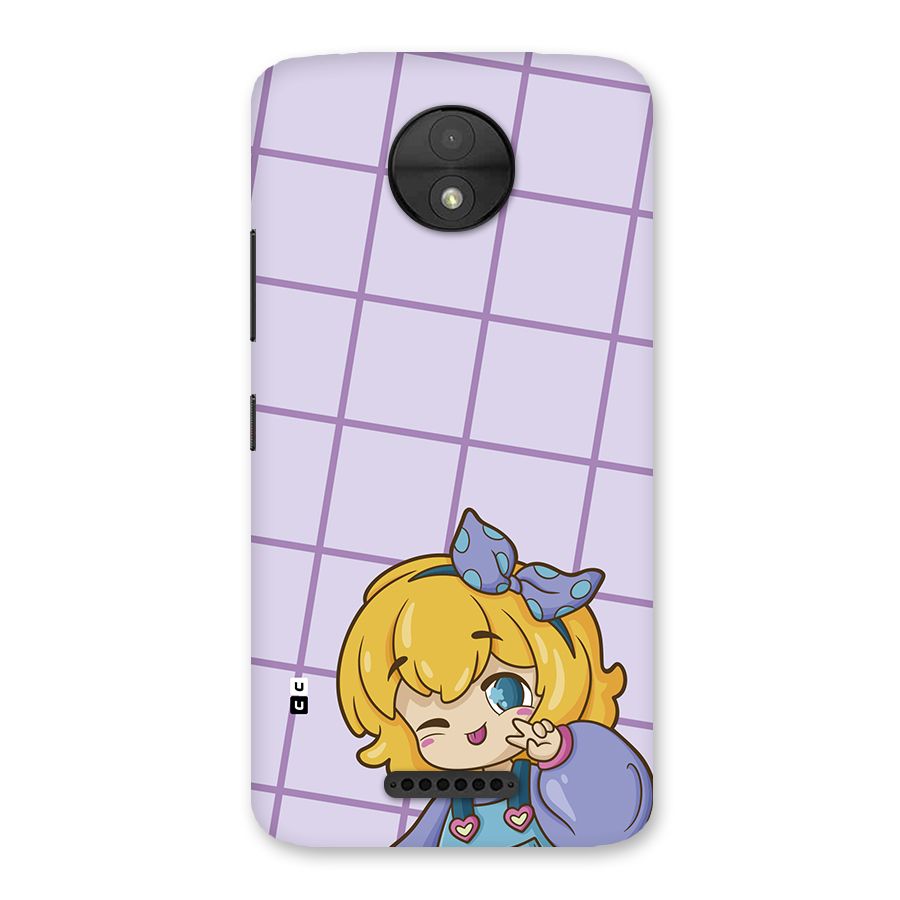 Cute Anime Illustration Back Case for Moto C