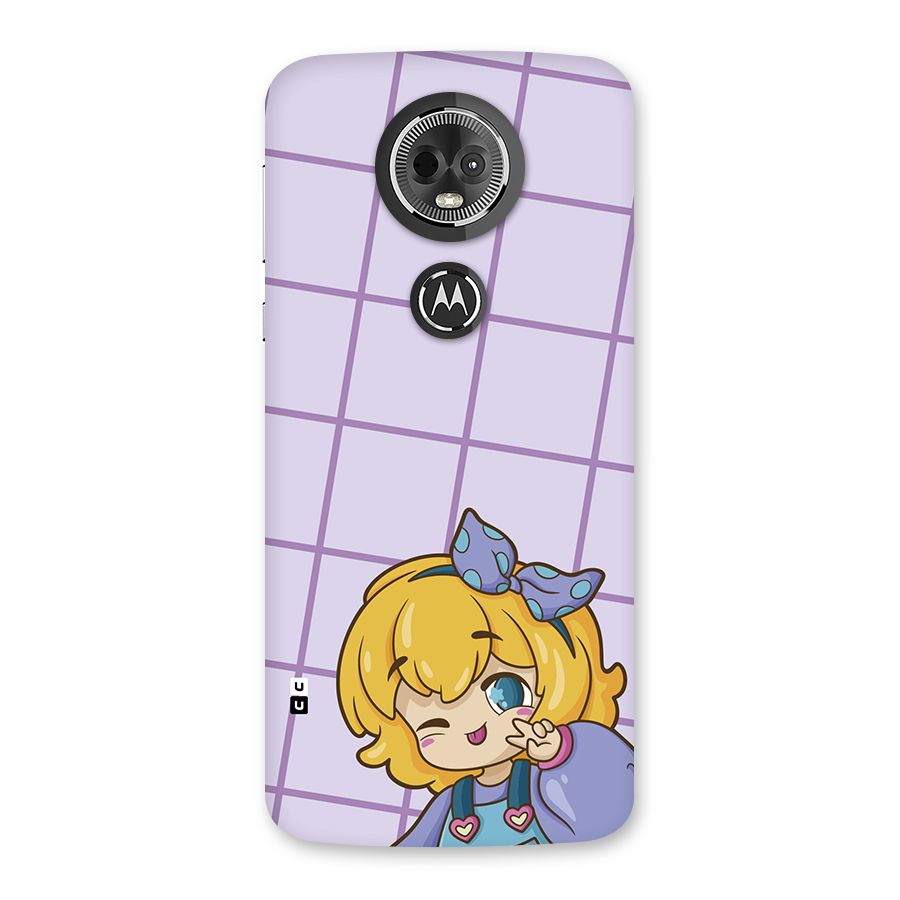 Cute Anime Illustration Back Case for Moto E5 Plus