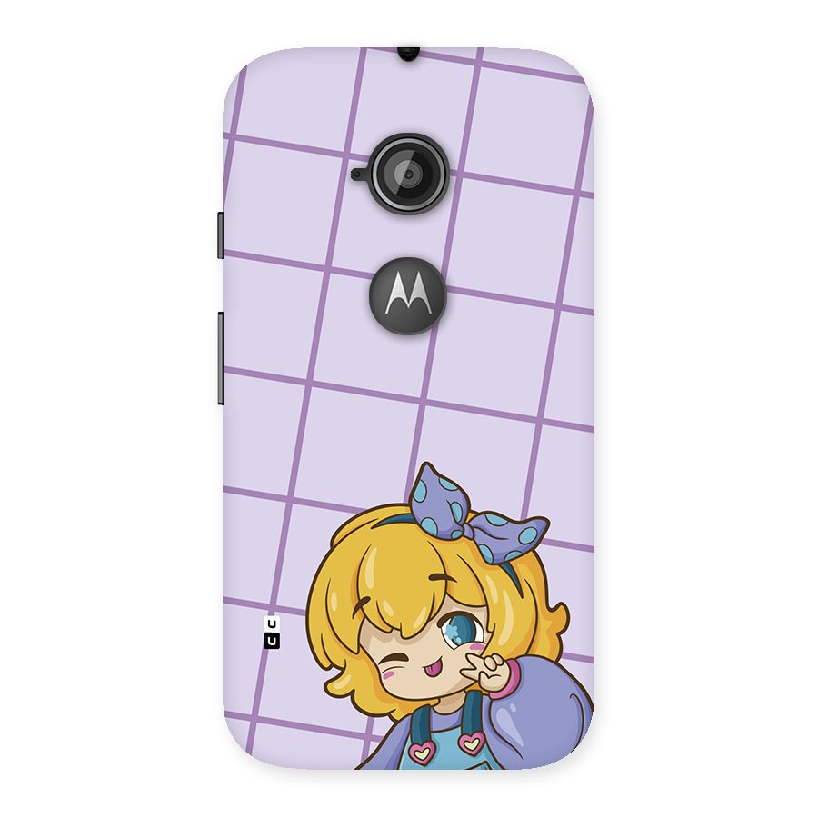 Cute Anime Illustration Back Case for Moto E 2nd Gen