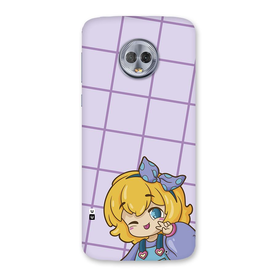 Cute Anime Illustration Back Case for Moto G6 Plus