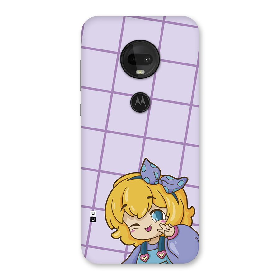 Cute Anime Illustration Back Case for Moto G7