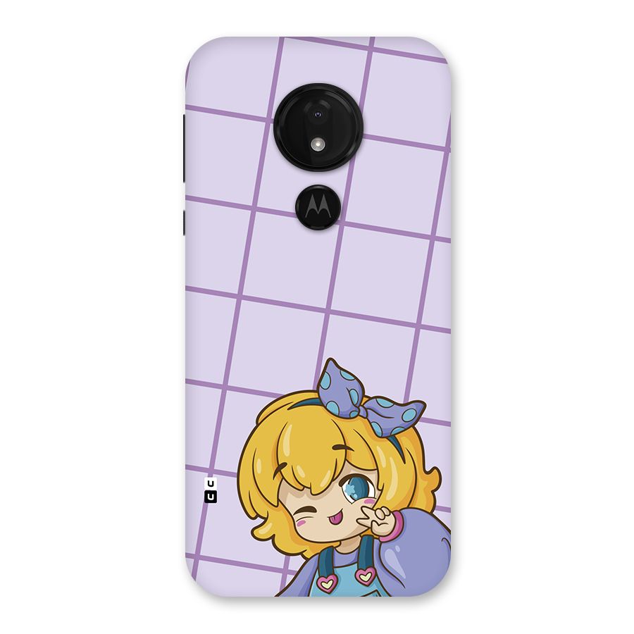 Cute Anime Illustration Back Case for Moto G7 Power