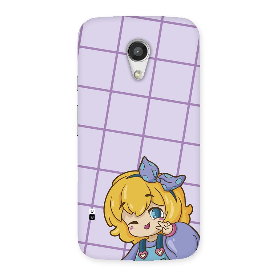 Cute Anime Illustration Back Case for Moto G 2nd Gen