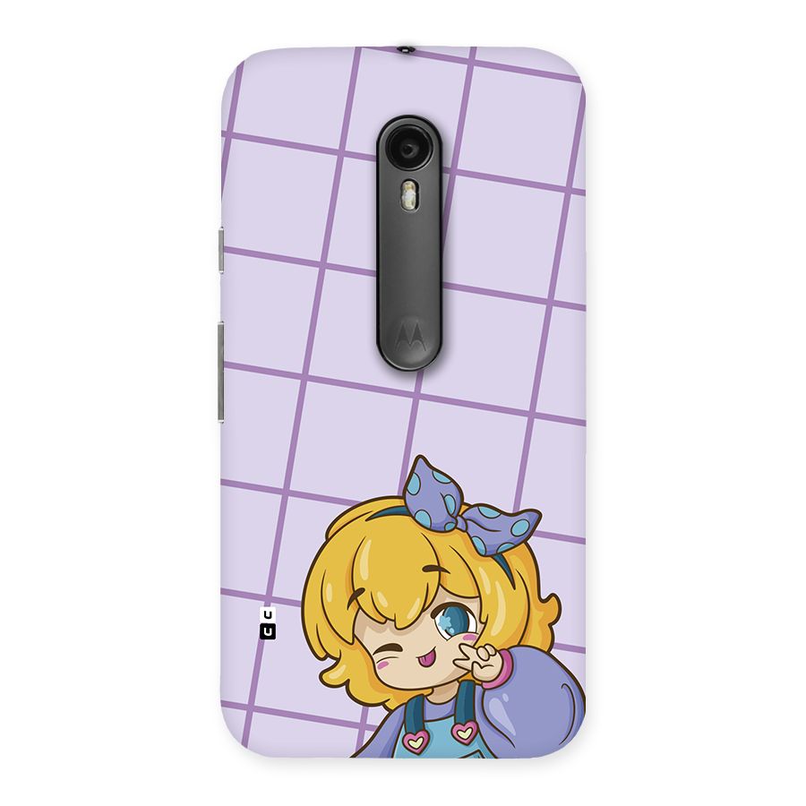 Cute Anime Illustration Back Case for Moto G Turbo