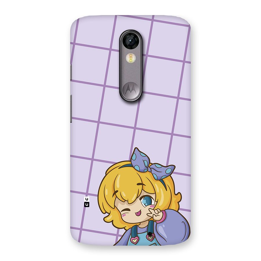Cute Anime Illustration Back Case for Moto X Force