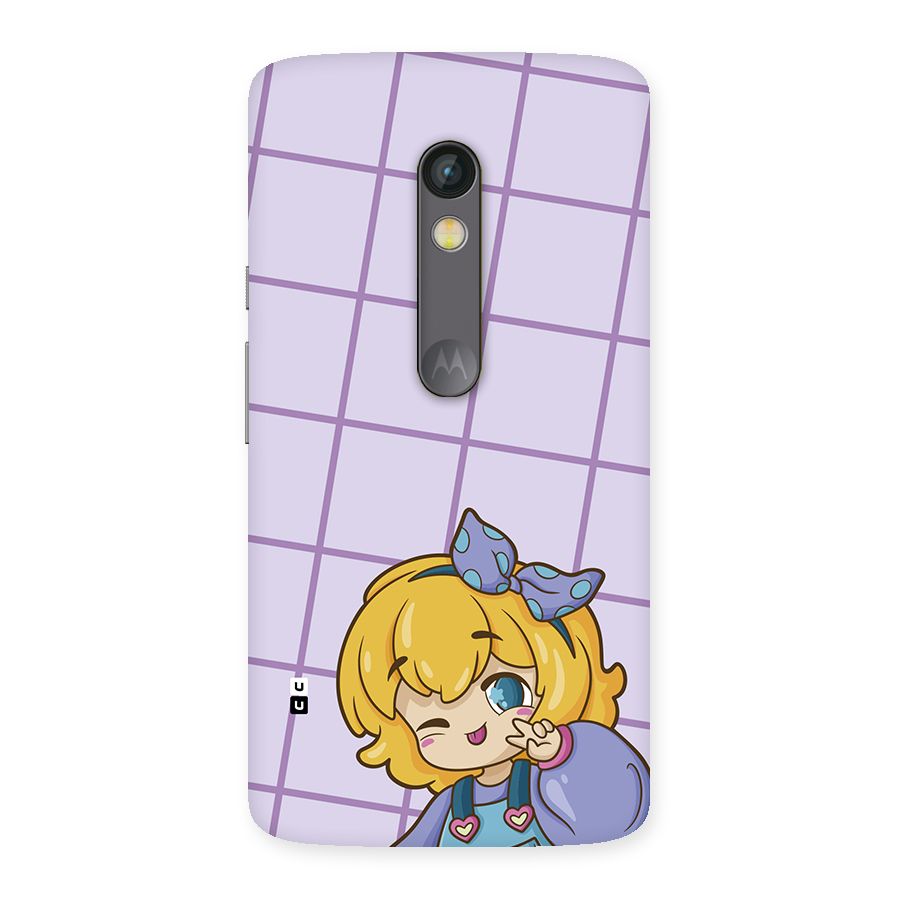 Cute Anime Illustration Back Case for Moto X Play