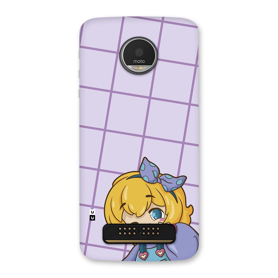 Cute Anime Illustration Back Case for Moto Z Play