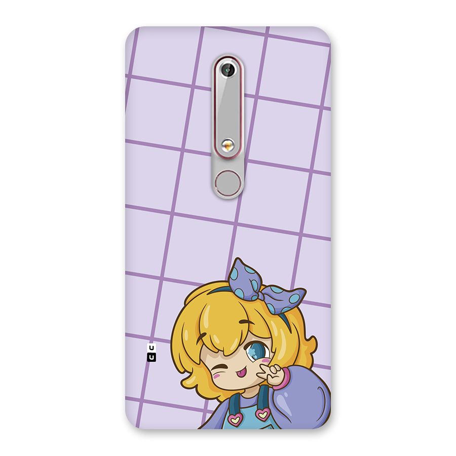 Cute Anime Illustration Back Case for Nokia 6.1