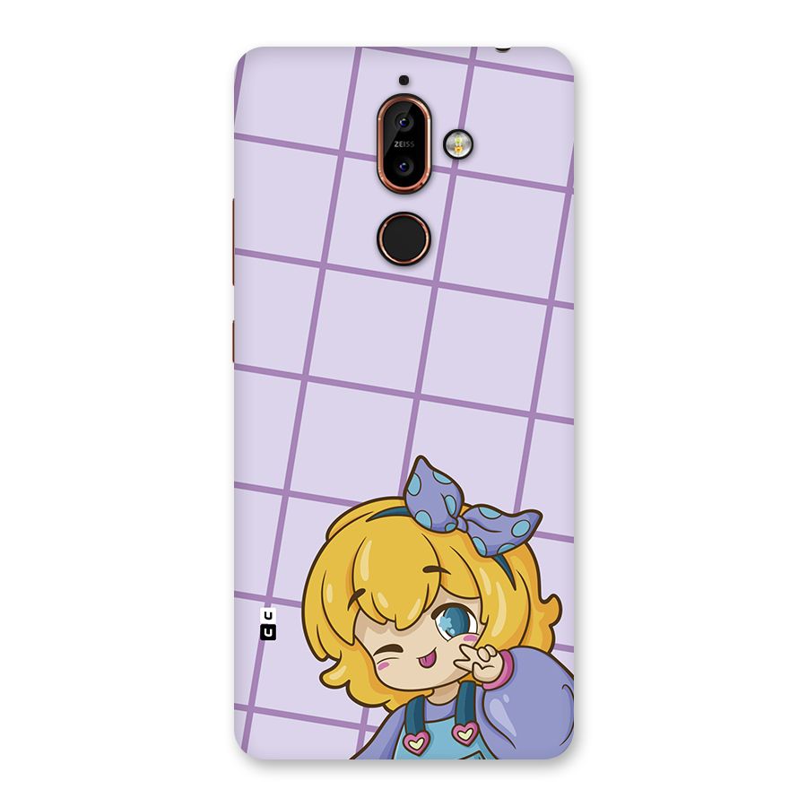Cute Anime Illustration Back Case for Nokia 7 Plus