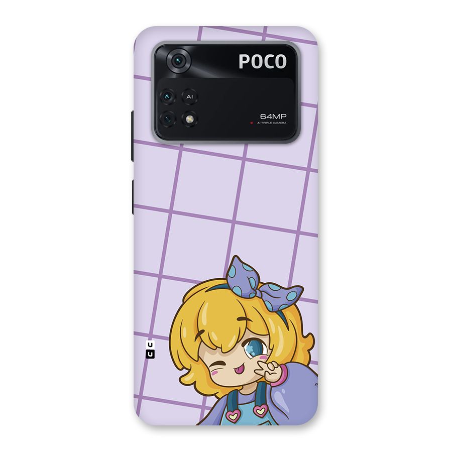 Cute Anime Illustration Back Case for Poco M4 Pro 4G