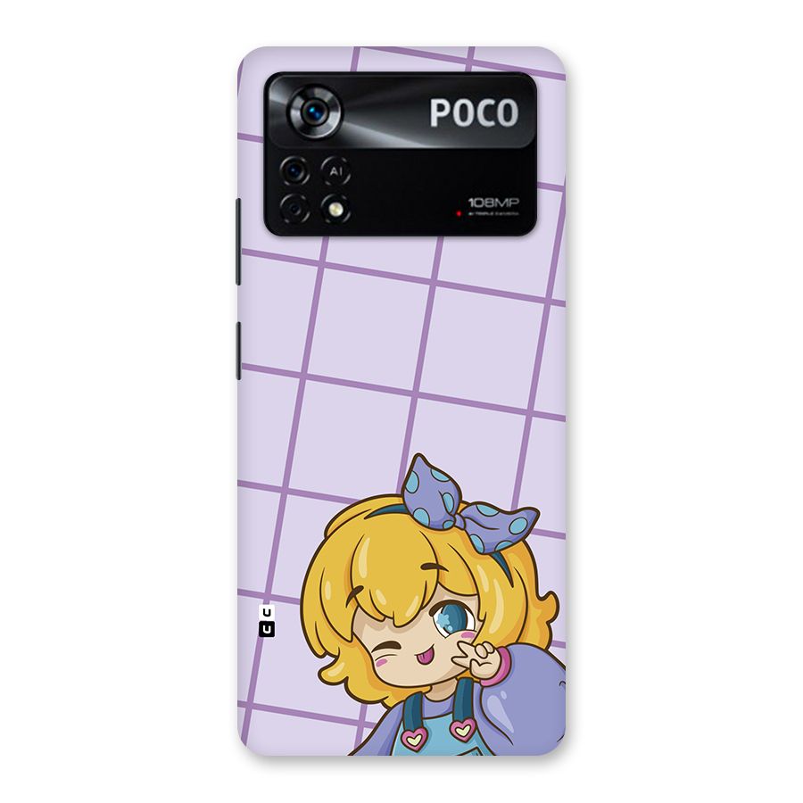 Cute Anime Illustration Back Case for Poco X4 Pro 5G