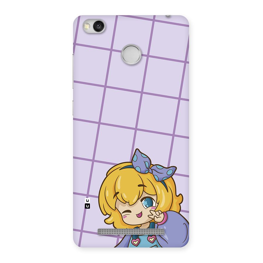 Cute Anime Illustration Back Case for Redmi 3S Prime