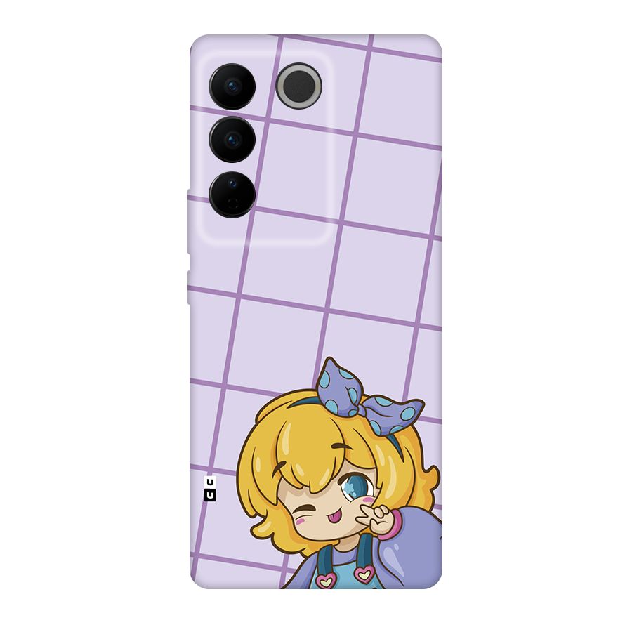 Cute Anime Illustration Back Case for Vivo V27
