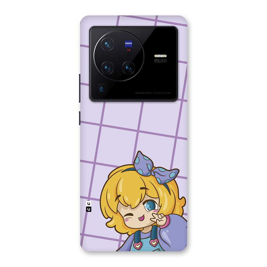Cute Anime Illustration Back Case for Vivo X80 Pro