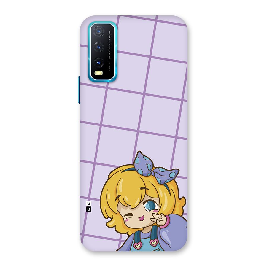 Cute Anime Illustration Back Case for Vivo Y20A