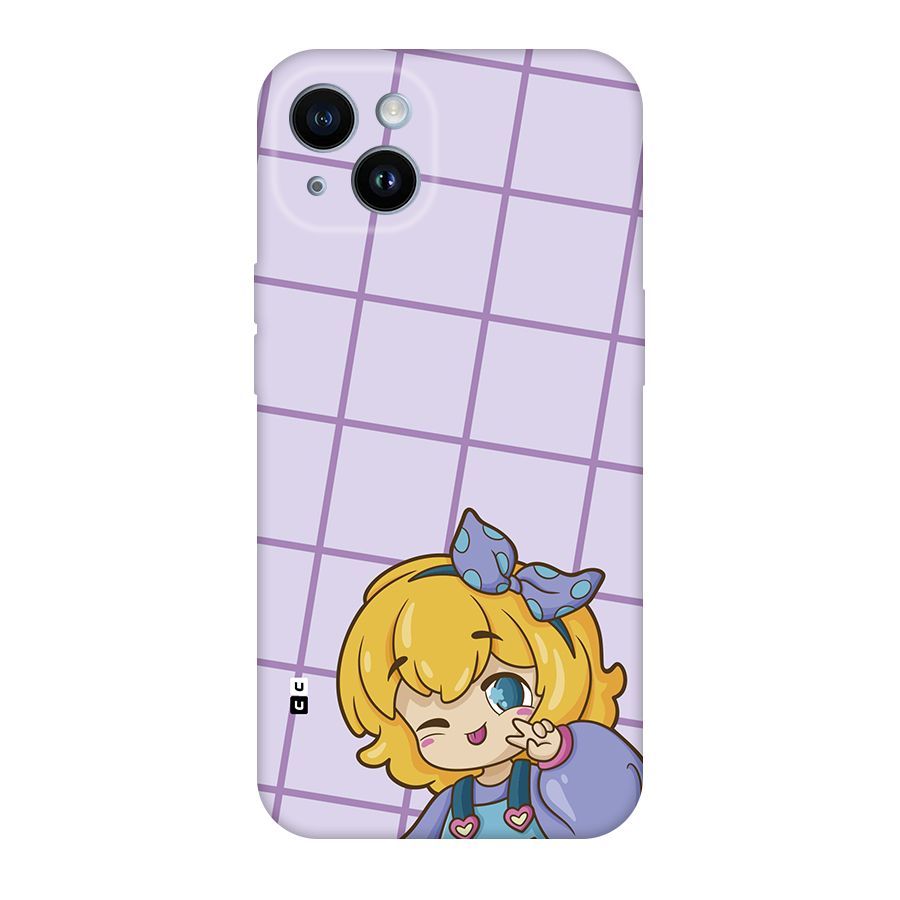 Cute Anime Illustration Back Case for iPhone 14