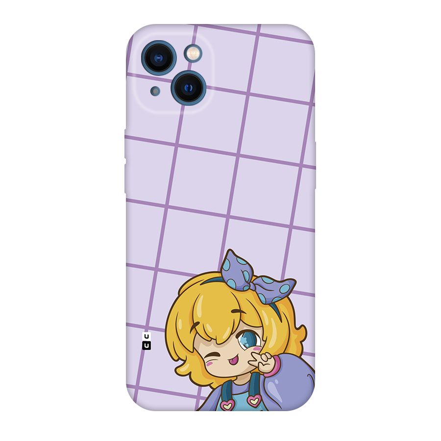 Cute Anime Illustration Back Case for iPhone 13