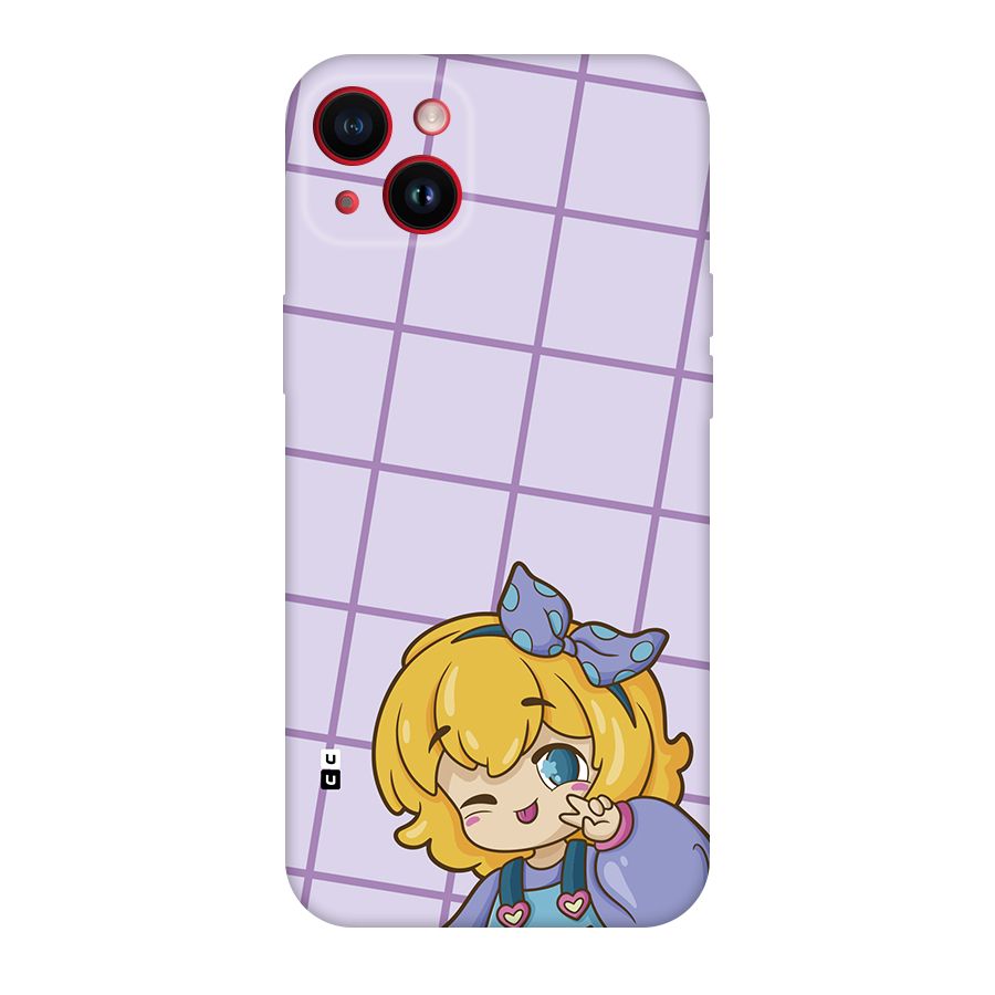 Cute Anime Illustration Back Case for iPhone 14 Plus