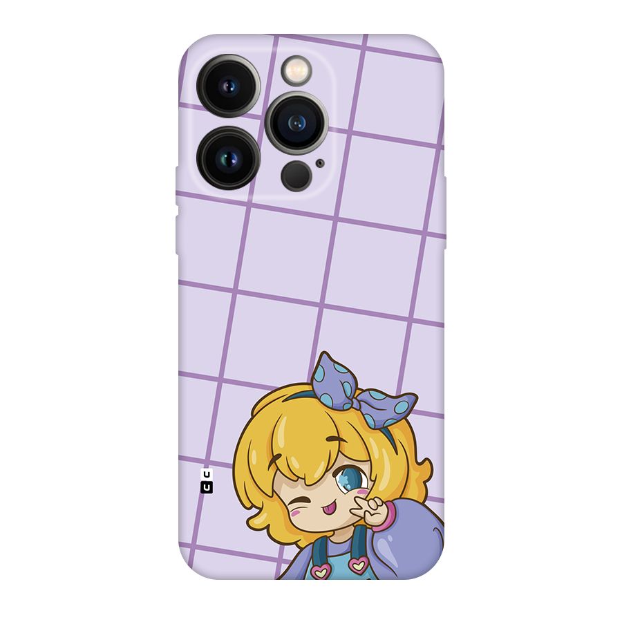 Cute Anime Illustration Back Case for iPhone 14 Pro
