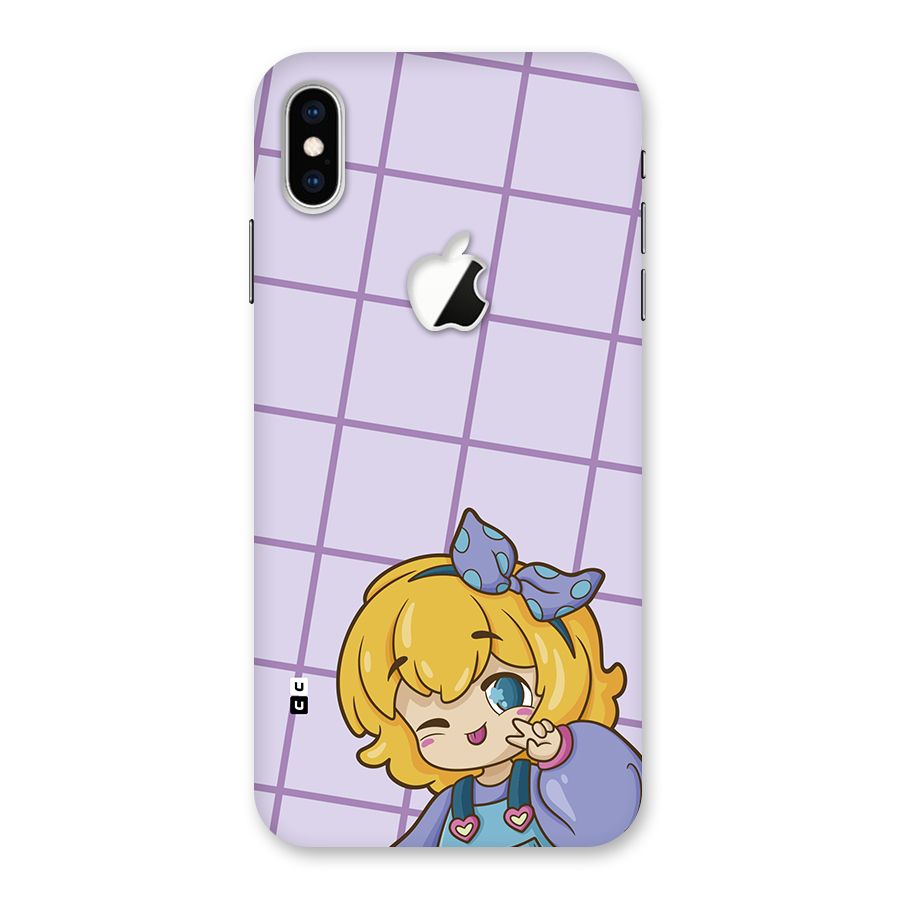 Cute Anime Illustration Back Case for iPhone XS Max Apple Cut