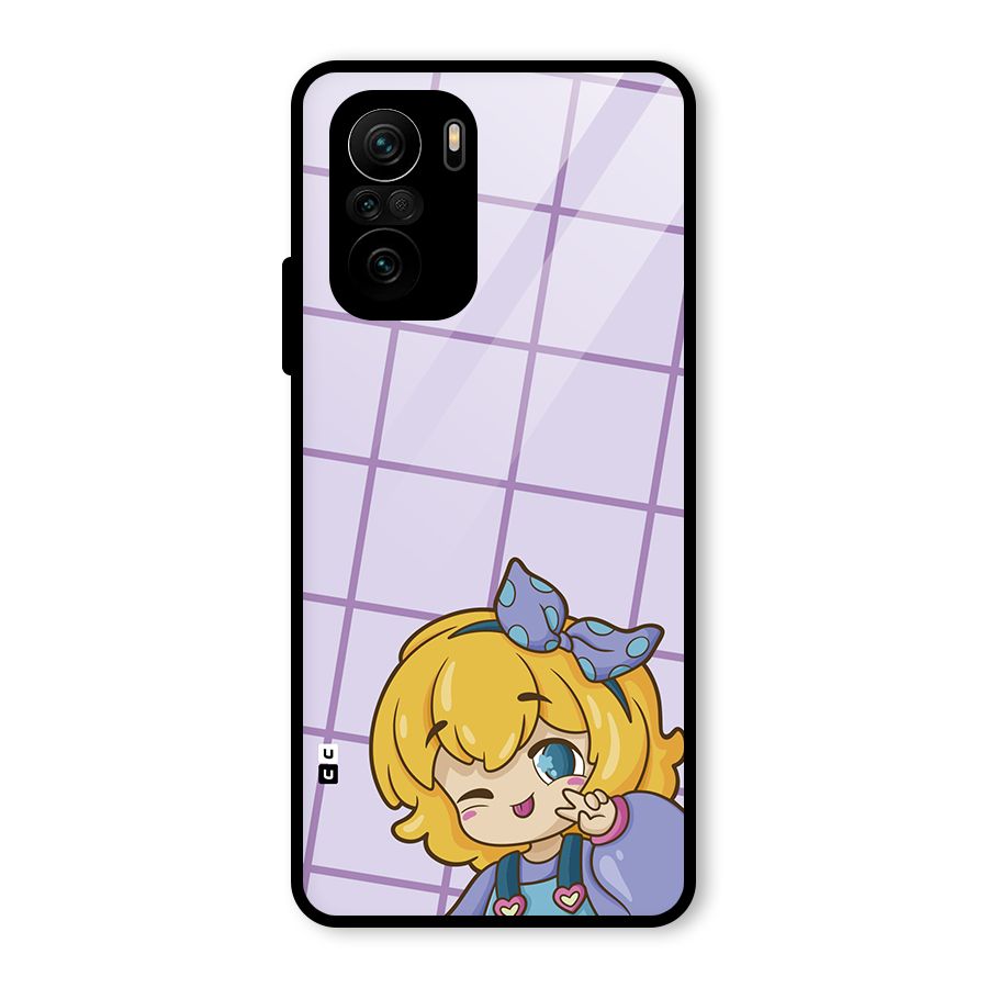 Cute Anime Illustration Glass Back Case for Mi 11X Pro