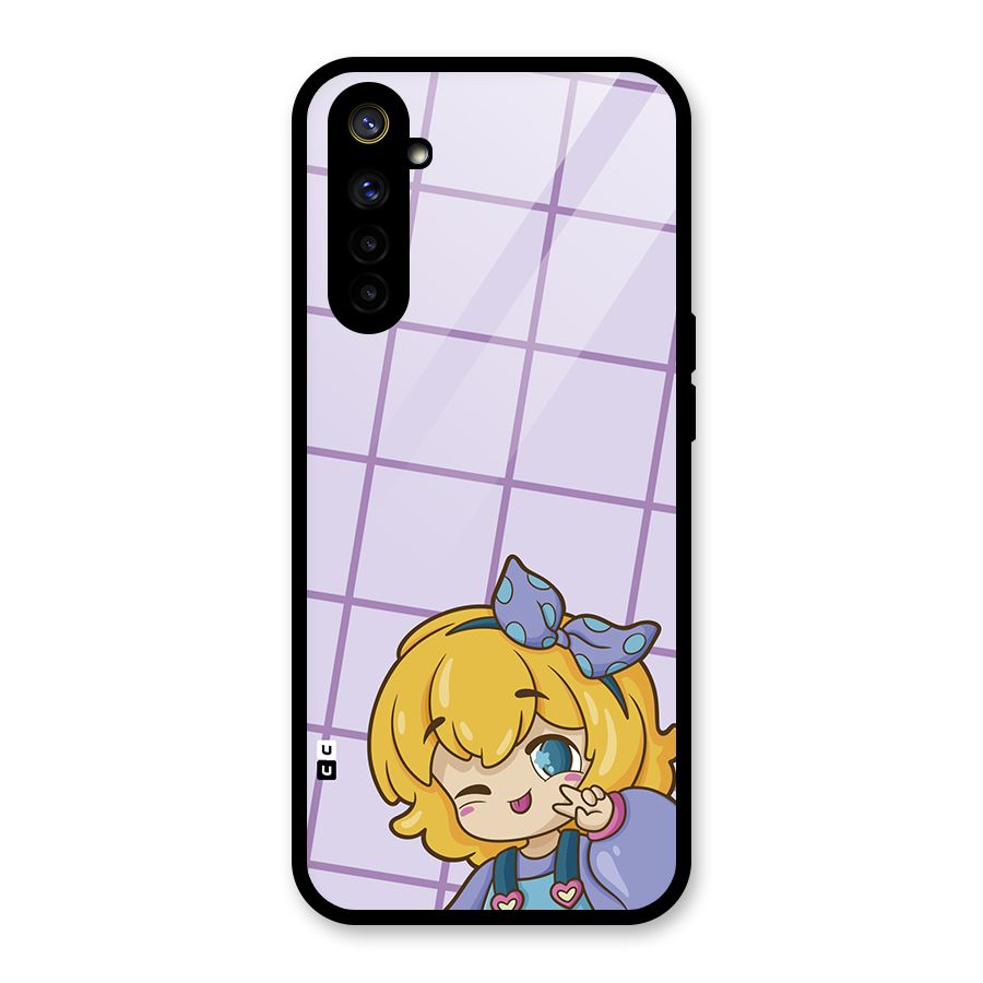 Cute Anime Illustration Glass Back Case for Realme 6