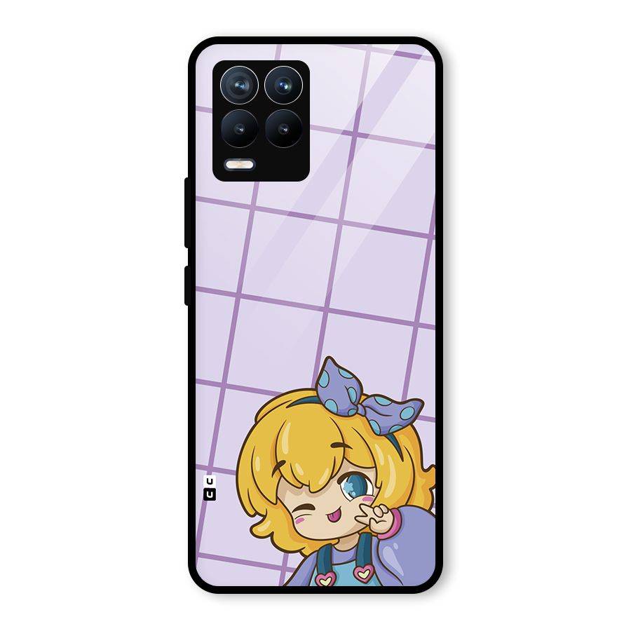 Cute Anime Illustration Glass Back Case for Realme 8 Pro