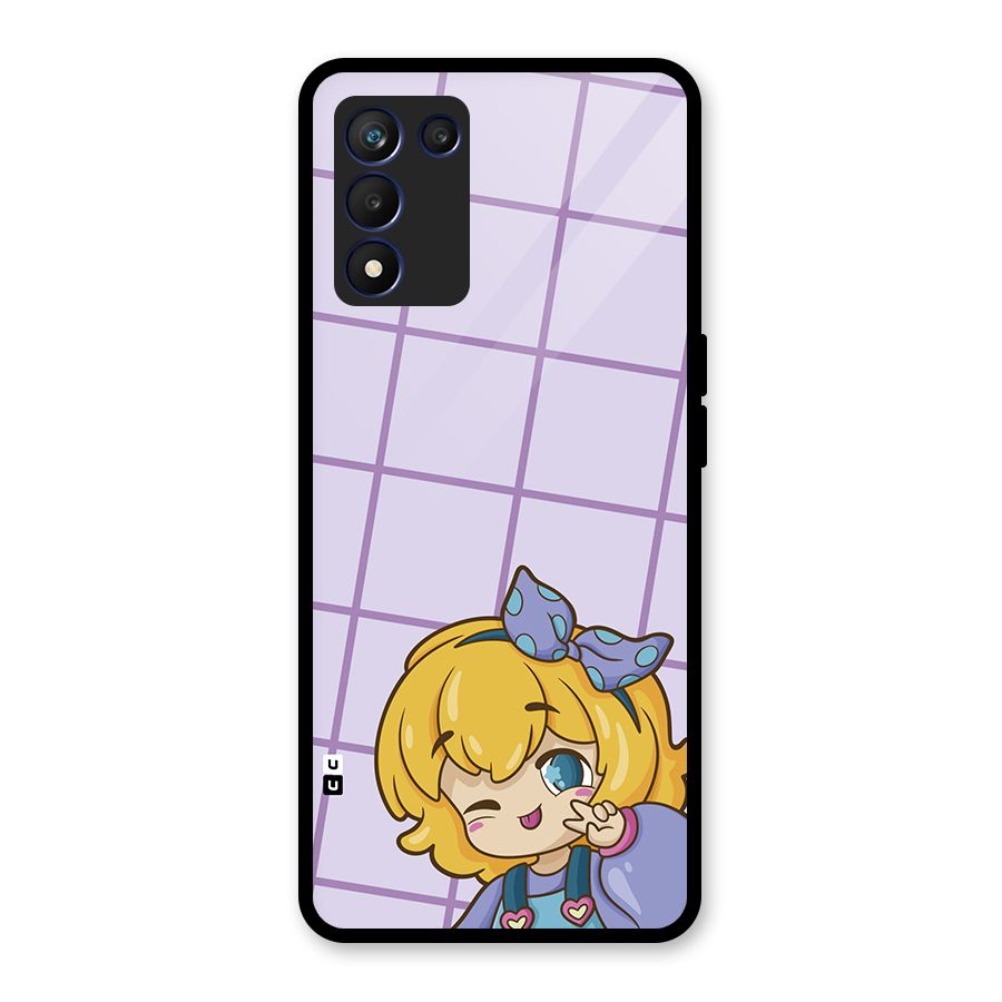 Cute Anime Illustration Glass Back Case for Realme 9 5G Speed