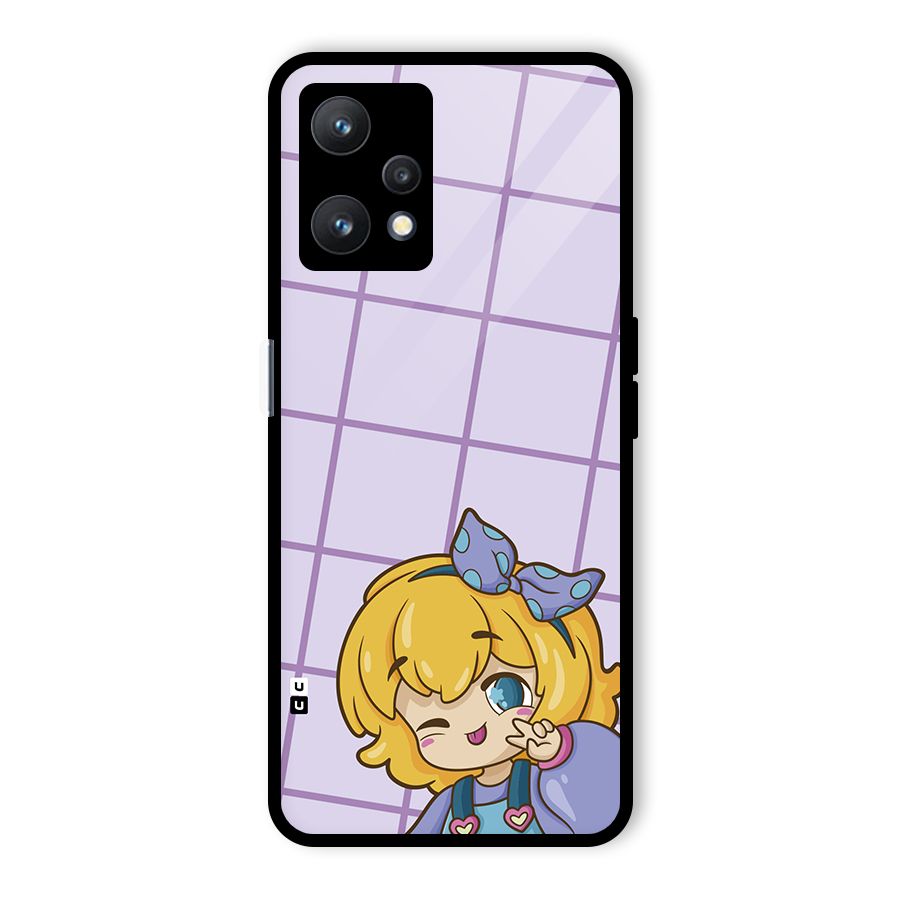 Cute Anime Illustration Glass Back Case for Realme 9 Pro 5G
