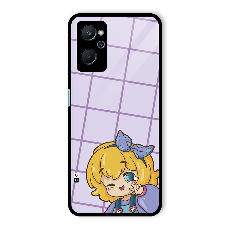 Cute Anime Illustration Glass Back Case for Realme 9i