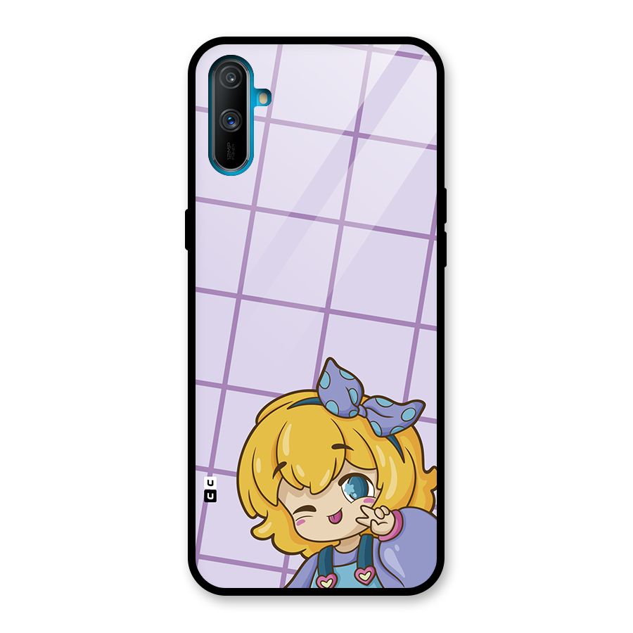 Cute Anime Illustration Glass Back Case for Realme C3
