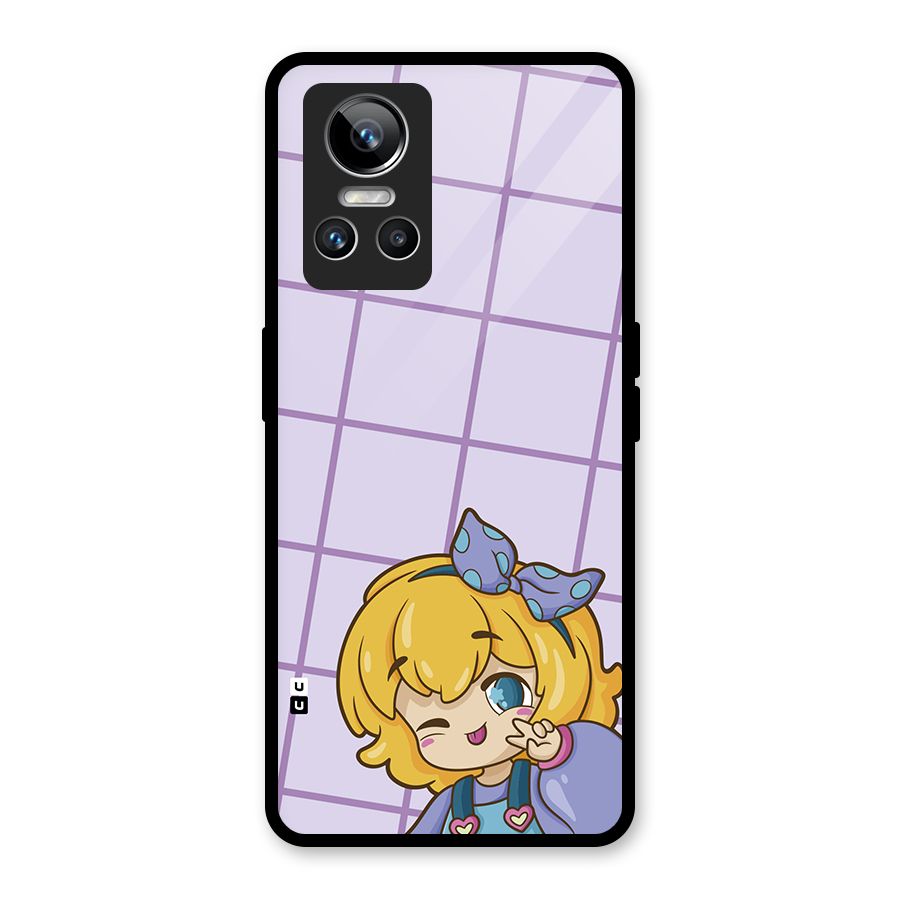 Cute Anime Illustration Glass Back Case for Realme GT Neo 3