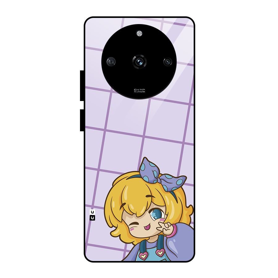 Cute Anime Illustration Glass Back Case for Realme Narzo 60 5G