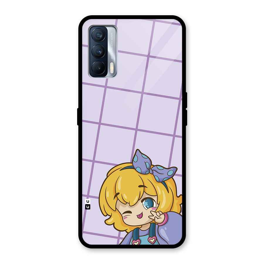 Cute Anime Illustration Glass Back Case for Realme X7