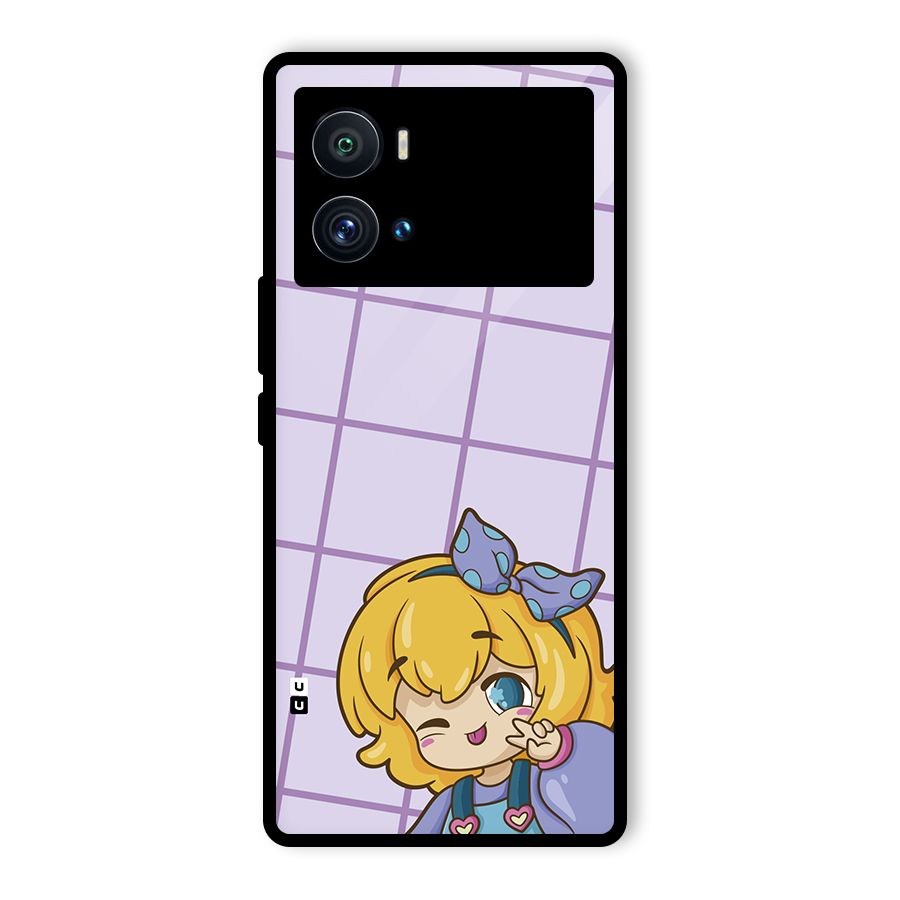 Cute Anime Illustration Glass Back Case for Vivo iQOO 9 Pro