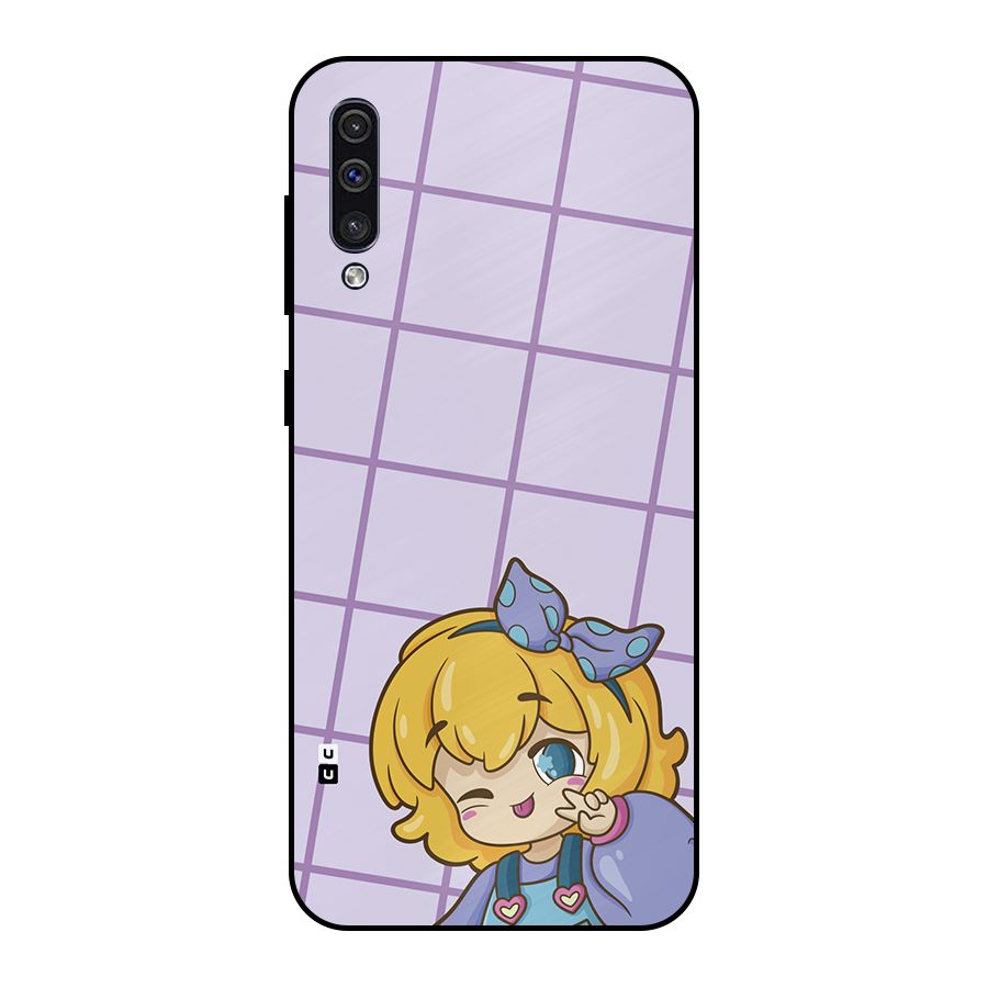 Cute Anime Illustration Metal Back Case for Galaxy A50s