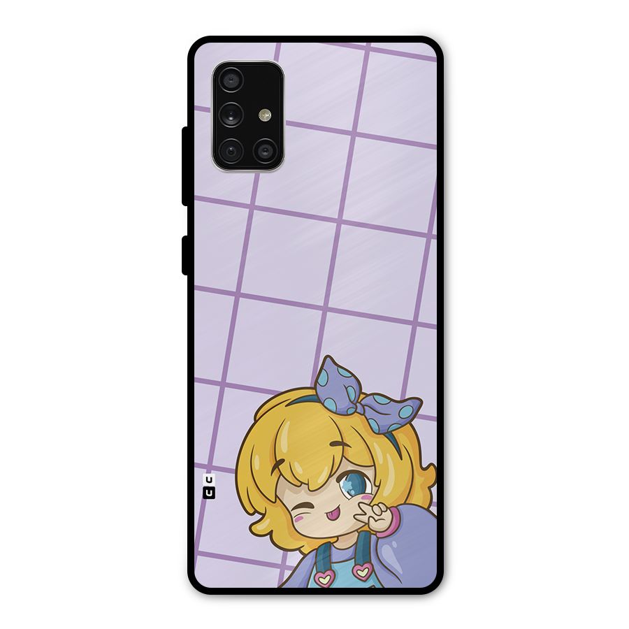 Cute Anime Illustration Metal Back Case for Galaxy A71