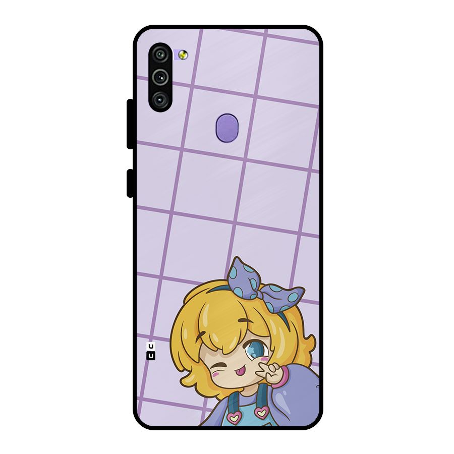 Cute Anime Illustration Metal Back Case for Galaxy M11