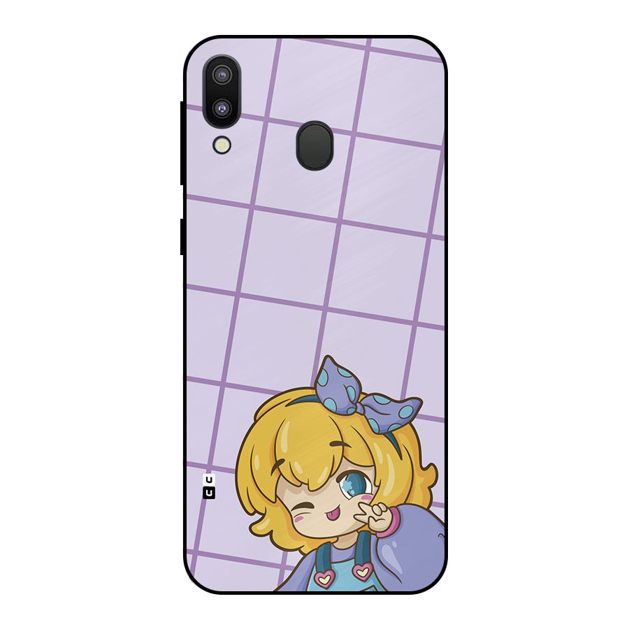 Cute Anime Illustration Metal Back Case for Galaxy M20