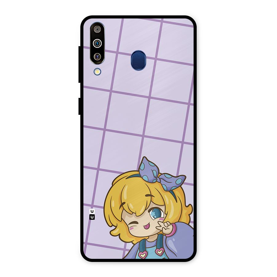 Cute Anime Illustration Metal Back Case for Galaxy M30